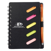 Black cardboard paper Journal notebook with 5 colored sticky notes (25......
