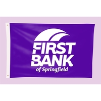 3' H x 5' W single-sided team flag that's hemmed on... from ASI 90807 Tekweld