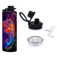 Skinny 20oz. full color double wall tumbler with sports top slide... from ASI...