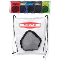 14.17" x 16.9" polyester ball carrier/drawstring sport pack.... from ASI...