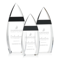 The Brookshire Award is comprised of clear optical crystal inlaid with......