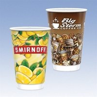 16 oz-Vx2® Gloss Double Wall Insulated Paper Cup with Hi-Definition Full......
