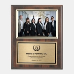 Vertical Cherry Finish Slide-in Plaque w/ Frame