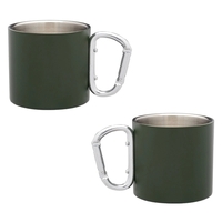 Double wall stainless steel mug with carabiner handle, 10 oz. plus... from...