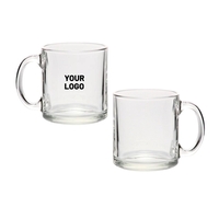 13 oz. Clear Glass Mug plus 1 color silkscreen imprint on... from ASI 37218...