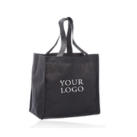 Budget non-woven shopping tote bag plus 1 color silkscreen imprint on... from...