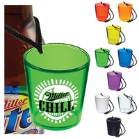 2 oz. Colored Plastic Bottle Hanging Shot Glass, USA made of... from ASI...