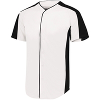 Youth Full-Button Baseball Jersey. 100% polyester propelit micro mesh wicking...
