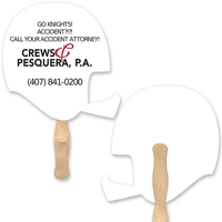 Stock shape Helmet hand fan with wood handle ( wood stick)... from ASI 93520...