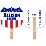 Shield Shape Hand Fan