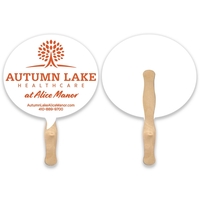 Stock shape Bubble hand fan with wood handle ( wood stick)... from ASI 93520...