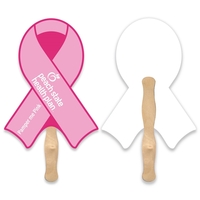 Stock shape Ribbon hand fan with wood handle ( wood stick)... from ASI 93520...