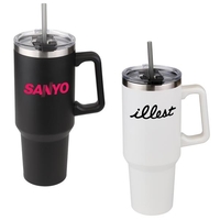 Sequoia 40oz Double-Wall Stainless Travel Mug with Straw