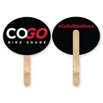 Full Color Oval Mini Fan 2 Sided