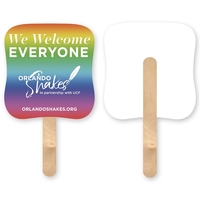 Full color digital palm shape mini hand fan 1 Sided Imprint.... from ASI...