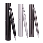 Twist Metal Ballpoint Pen w/Matching Case Set