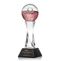 Hand blown work of art round award with a complimenting Langport... from ASI...
