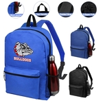 19" Best Value Heavy Duty Backpack With Water Bottle Pocket