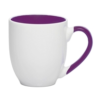 Two tone ceramic mug with 16 oz. capacity with silkscreen imprint... from ASI...