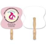 Hourglass Shape Full Color 1 Sided Hand Fan