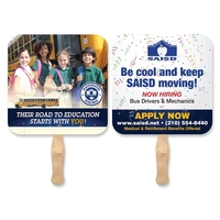 Rd Square shaped full color sandwiched style hand fans.... from ASI 93520...