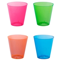 2oz Hard Plastic Neon Shot Glass