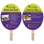 Full Color Oval Shape Sandwich Fan