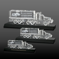Crystal 18 Wheeler on Base (3D) - Black... from ASI 84592 St Regis Group / St...