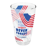 16 oz. Pint Glass - USA, Mirror Printing