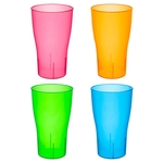 16oz Neon Hard Plastic Pint Glasses