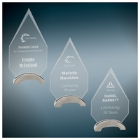 Diamond Platinum Glass with Arch Metal Base... from ASI 92531 Unique Custom...