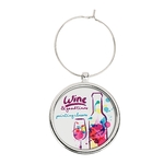 Wine Glass Charm 1" Insert Holder/Insert Not Included