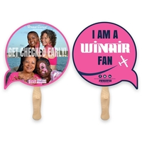 Maximum 8" x 8" custom sandwiched hand fan printed on 16... from ASI 93520...
