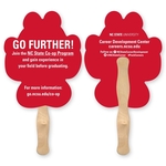 Custom Shape Hand Fan with wood stick