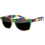 Rainbow Retro Sunglasses w/ 1-Color Temple Imprint