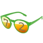 Vicky Mirror Sunglasses w/2x1 Color Lens Imprint