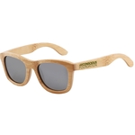 Bamboo Dark Lenses Promotional Sunglasses W/Temple Imprint