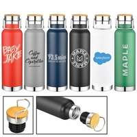 22 oz. insulated stainless steel water bottle with an attached screw-on......