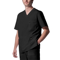 Landau ProFlex Men's Rib-Knit V-Neck Top... from ASI 86018 Scrub Authority /...