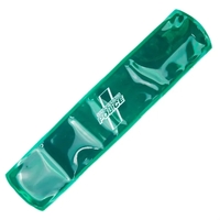 Slap-on wristband made of vinyl with multiple color options and...