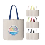 12 oz. Marianne Promo Cotton Canvas Tote w/Color Handle