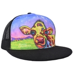 Flat Brim Trucker Hat with full color imprint - Five Panels