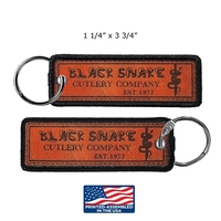 2 Sided Faux Leather Printed Key Ring with Merrow Border