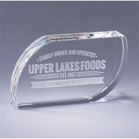 Leaf Optic Crystal Paperweight