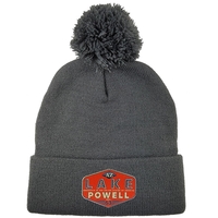 Pom Knit Roll Cuff Beanie Cap