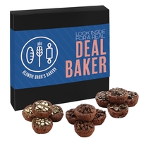 Brownie Bites Gift Box with 12 individually wrapped brownies with decadent......