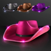 Deluxe Shiny Light Up Cowboy Hat; Blank & Imprint Pricing... from ASI 34194...