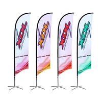 9ft Single Sided Feather Flag Banner with Water Ballast
