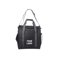 Insulated Zipper Cooler Bag with Shoulder Strap