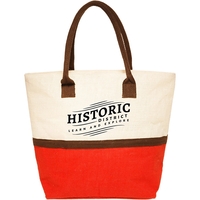 17.5" x 13.5" jute tote bag with a spacious main compartment.... from ASI...